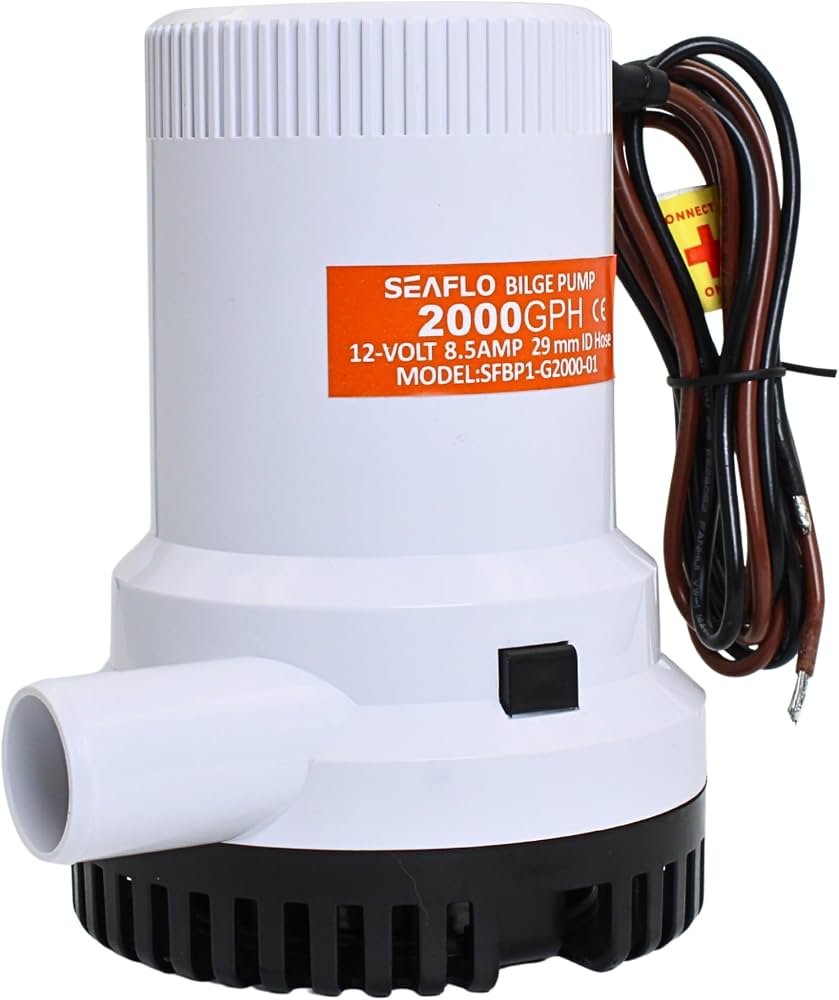 BILGE PUMP SEAFLO NON AUTOMATIC 2000 GPH 12V