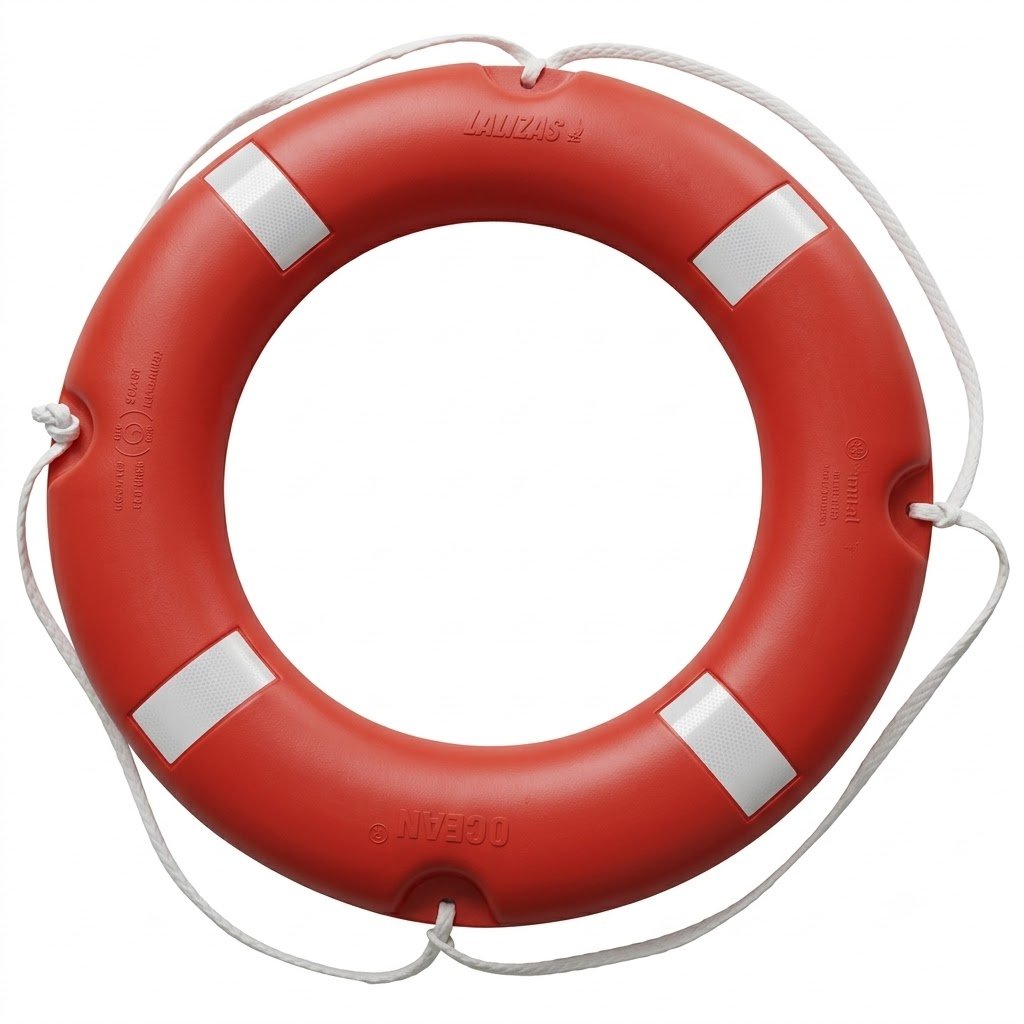 LALIZAS Lifebuoy Ring SOLAS/MEDMER/TC, w/Retroreflect.Tape, Ø73cm, 2.5Kg