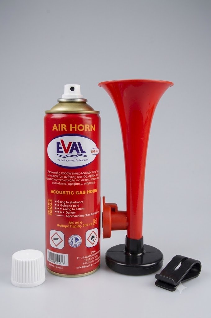 BLISTER SET OF GAS HORN WITH SNAP ON TYPE TRUMPET