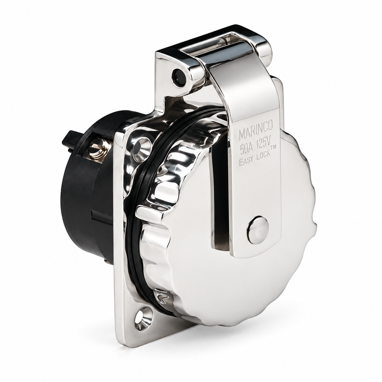 Inlet Shore Power Stainless Steel 50A 125V 2-Pole 3-Wire